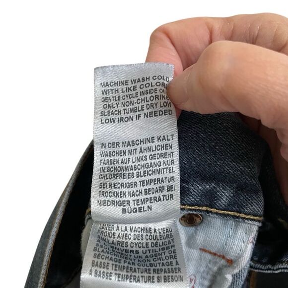 True Religion Skinny Old Multi Distressed Denim Jean Shorts Size 42 - Picture 7 of 7